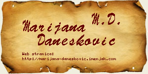 Marijana Danesković vizit kartica